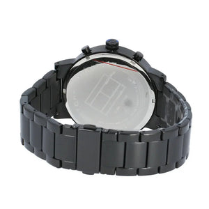 Tommy Hilfiger 1710410 Evan Chronograph Quartz Black Dial Black Steel Strap Watch For Men Tommy Hilfiger