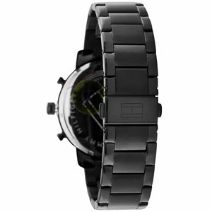 Tommy Hilfiger 1710410 Evan Chronograph Quartz Black Dial Black Steel Strap Watch For Men Tommy Hilfiger