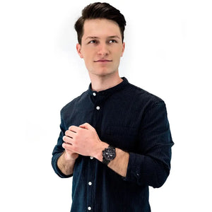 Tommy Hilfiger 1710410 Evan Chronograph Quartz Black Dial Black Steel Strap Watch For Men Tommy Hilfiger