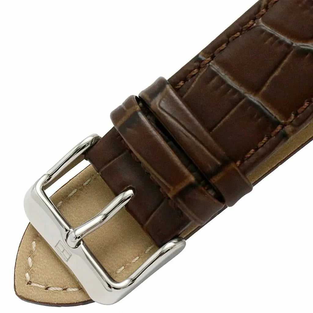 Tommy Hilfiger 1710450 Baker Chronograph White Dial Brown Leather Strap Watch For Men Tommy Hilfiger