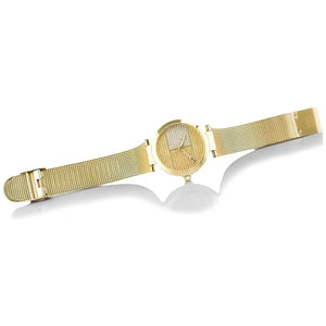 Tommy Hilfiger 1781867 Lynn Quartz Gold Dial Gold Mesh Bracelet Watch For Women Tommy Hilfiger
