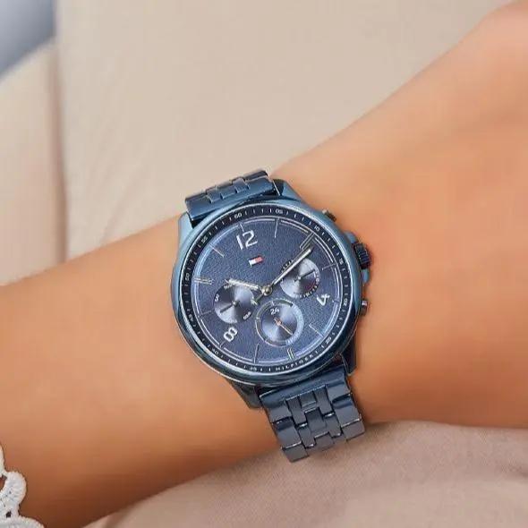 Tommy Hilfiger 1782227 Harper Quartz Blue Dial Blue Steel Strap Watch For Women Tommy Hilfiger