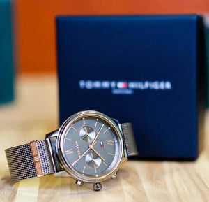 Tommy Hilfiger 1782304 Blake Quartz Grey Dial Silver Mesh Bracelet Watch for Men Tommy Hilfiger