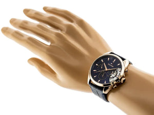 Tommy Hilfiger 1710451 Baker Chronograph Quartz Blue Dial Blue Leather Strap Watch For Men Tommy Hilfiger