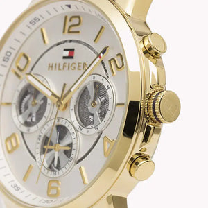 Tommy Hilfiger 1791291  Keagan Quartz Silver Dial Brown Leather Strap Watch for Men Tommy Hilfiger