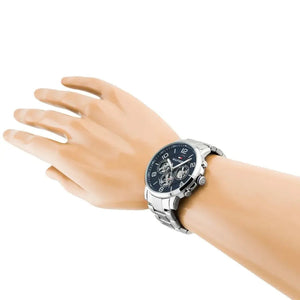 Tommy Hilfiger 1791293 Keagan Blue Dial Silver Steel Strap Watch for Men Tommy Hilfiger