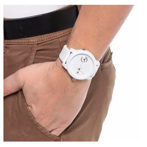 Tommy Hilfiger 1791324 Denim White Dial White Rubber Strap Watch for Men Tommy Hilfiger