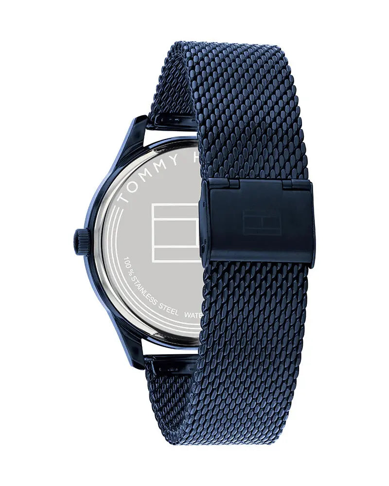 Tommy Hilfiger 1791421 Damon Quartz Blue Dial Blue Mesh Bracelet Watch for Men Tommy Hilfiger