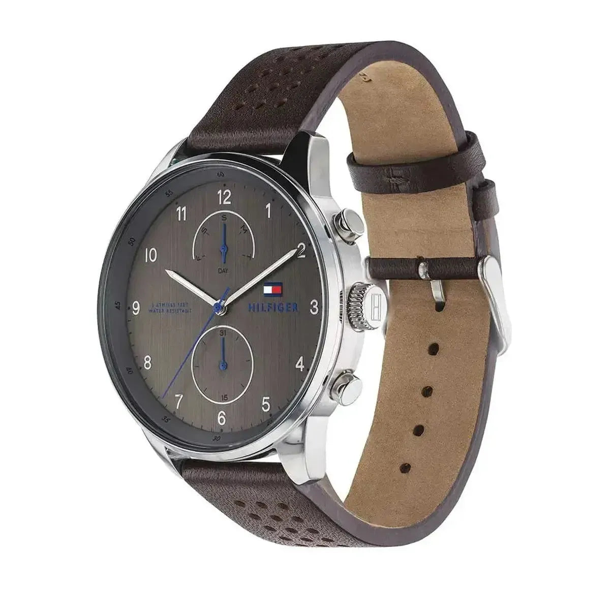 Tommy Hilfiger 1791579 Chase Quartz Brown Dial Brown Leather Strap Watch for Men Tommy Hilfiger