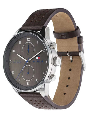 Tommy Hilfiger 1791579 Chase Quartz Brown Dial Brown Leather Strap Watch for Men Tommy Hilfiger