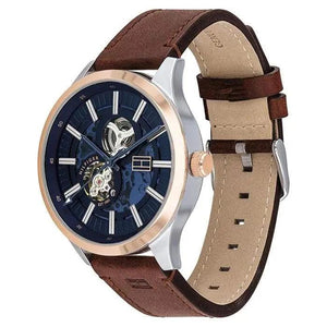 Tommy Hilfiger 1791642 Spencer Blue Dial Brown Leather Strap Watch for Men Tommy Hilfiger