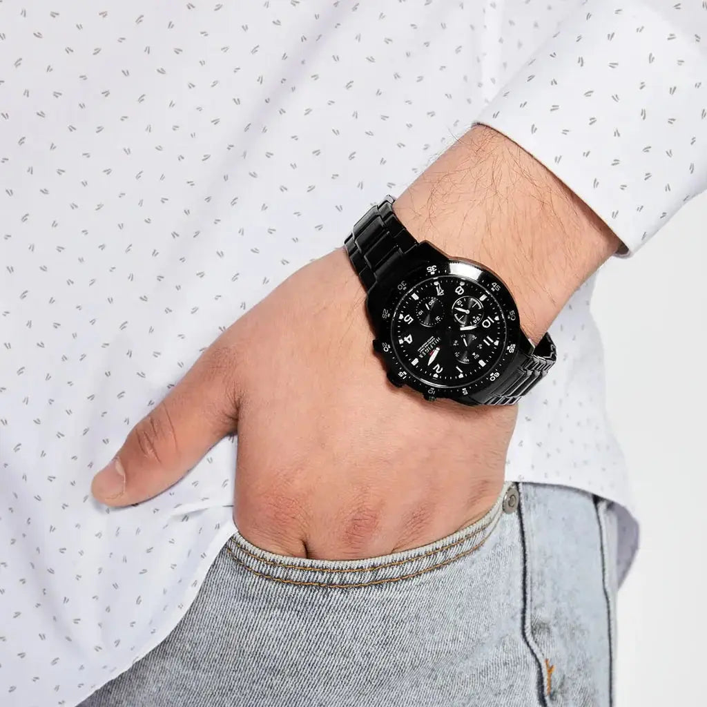 Tommy Hilfiger 1791951 Jimmy Chronograph Grey Dial Grey Steel Strap Watch For Men Tommy Hilfiger