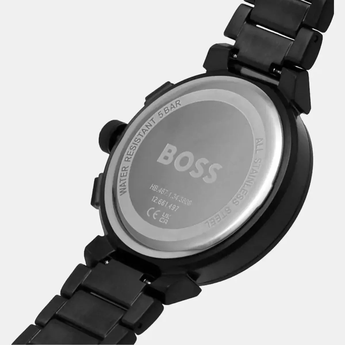 Hugo Boss 1514001 One Chronograph Black Dial Black Steel Strap Watch For Men Hugo Boss
