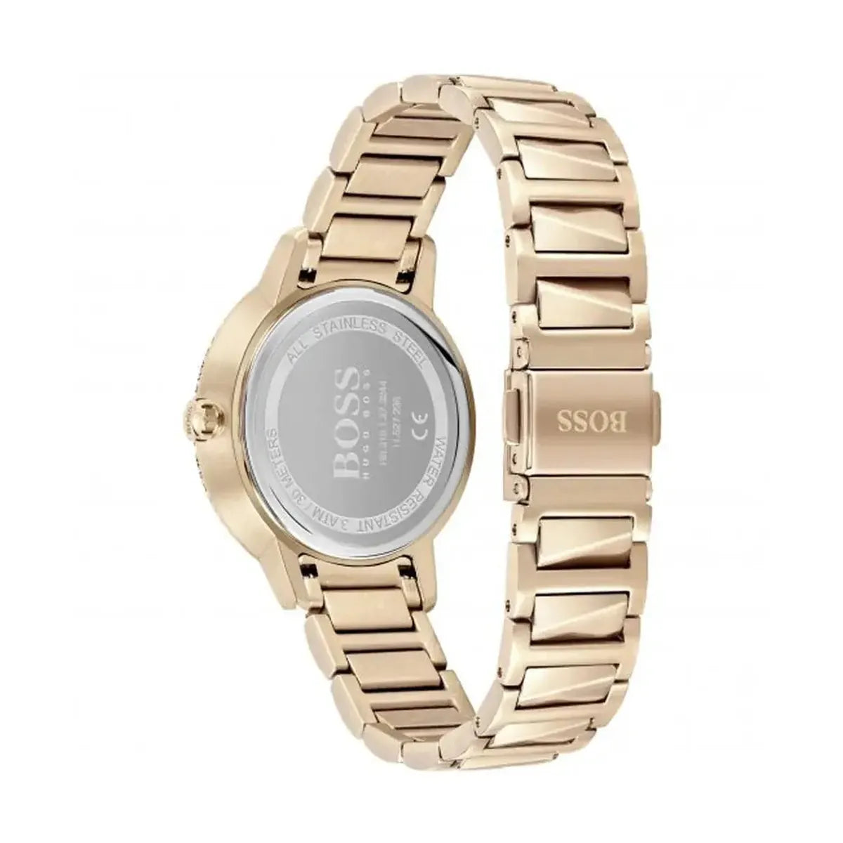 Hugo Boss 1502540 Signature Gold Dial Gold Stainless Steel Strap Watch for Women Hugo Boss