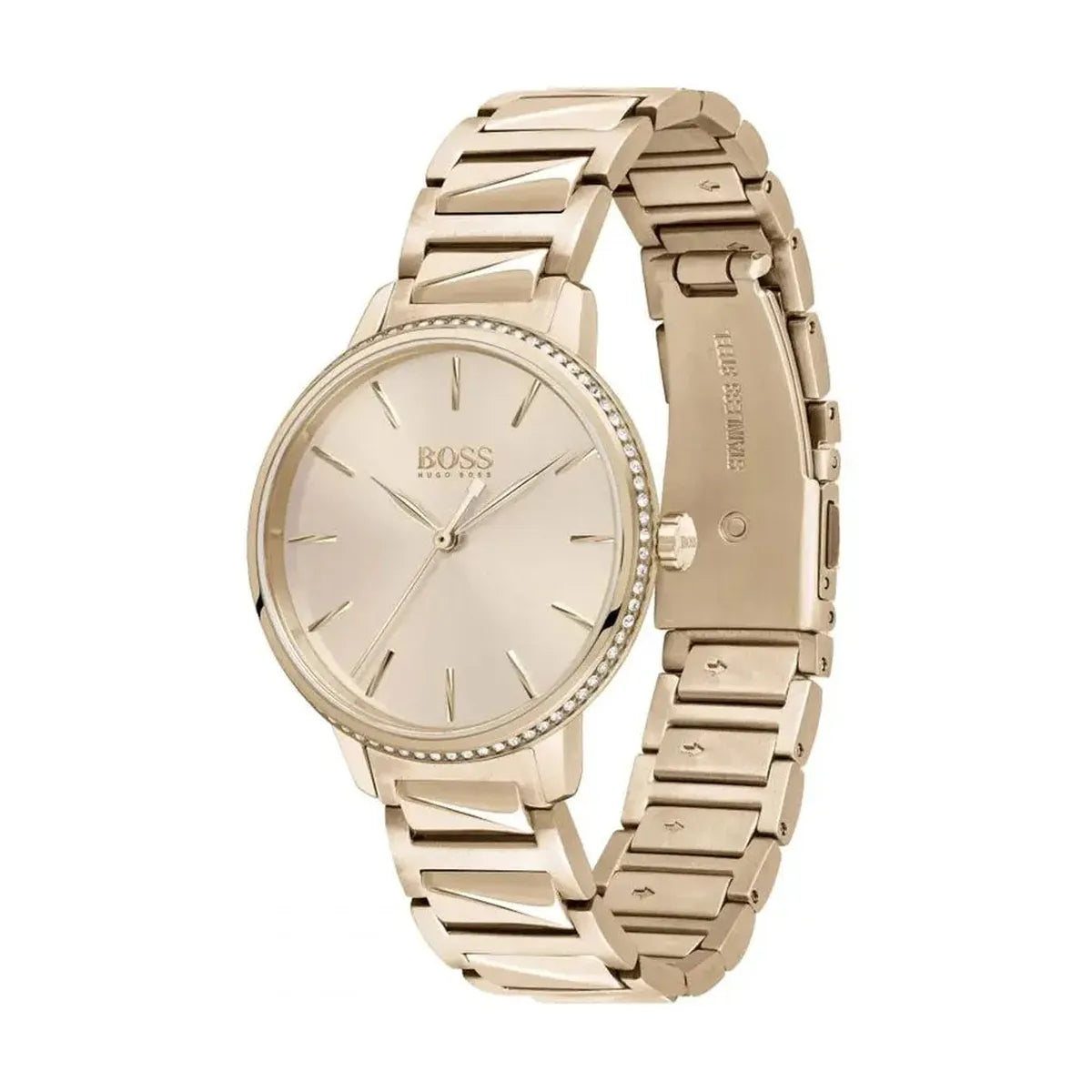 Hugo Boss 1502540 Signature Gold Dial Gold Stainless Steel Strap Watch for Women Hugo Boss