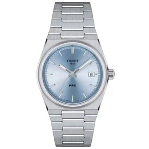 Tissot T137.210.11.351.00 PRX 35mm Unisex Watch Pale Blue Dial Steel Bracelet Tissot