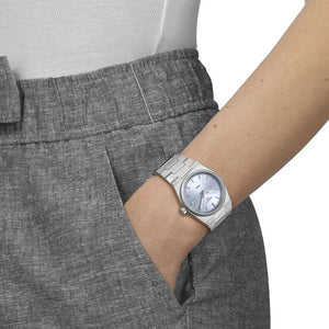 Tissot T137.210.11.351.00 PRX 35mm Unisex Watch Pale Blue Dial Steel Bracelet Tissot
