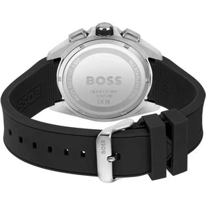Hugo Boss 1513953 Volane Grey Dial Black Silicone Strap Watch for Men Hugo Boss