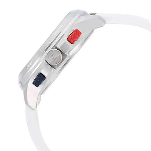 Tommy Hilfiger 1791764 Digital Silver Dial White Silicone Strap Watch For Men Tommy Hilfiger