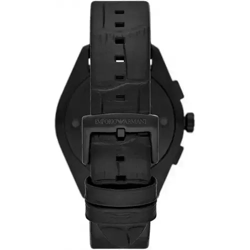 Emporio Armani AR11079 Renato Quartz Black Dial Black Steel Strap Watch For Men Emporio Armani