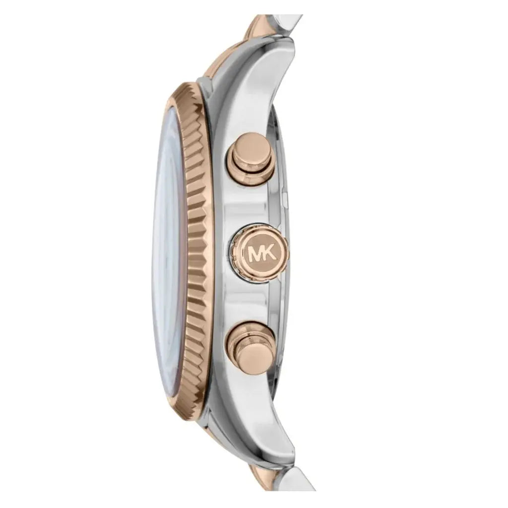 Michael Kors MK5735 Lexington Chronograph Silver Dial Two Tone Steel Strap Watch for Women Michael Kros