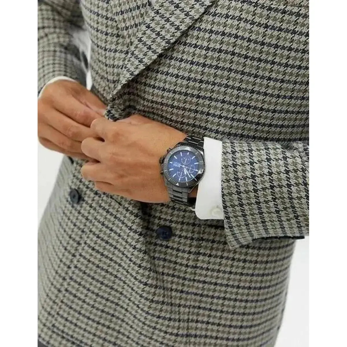 Hugo Boss 1513743 Ocean Edition Navy Blue Dial Black Steel Strap Watch for Men Hugo Boss