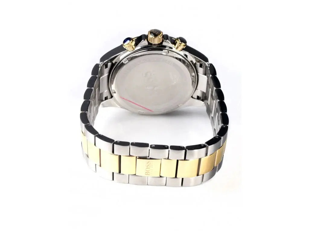 Hugo Boss 1512960 Ikon Chronograph Silver Dial Two Tone Steel Strap Watch for Men Hugo Boss