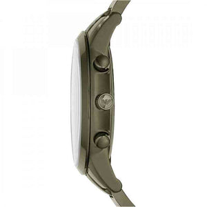 Emporio Armani AR11117 Renato Chronograph Quartz Grey Dial Green Steel Strap Watch For Men Emporio Armani