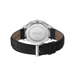 Hugo Boss 1514156 Avery Black Leather Belt Blue Dial Chronograph Men's Watch Hugo Boss