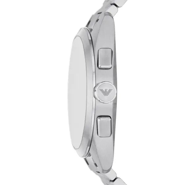 Emporio Armani AR11541 Claudio Chronograph Blue Dial Silver Steel Strap Watch For Men Emporio Armani