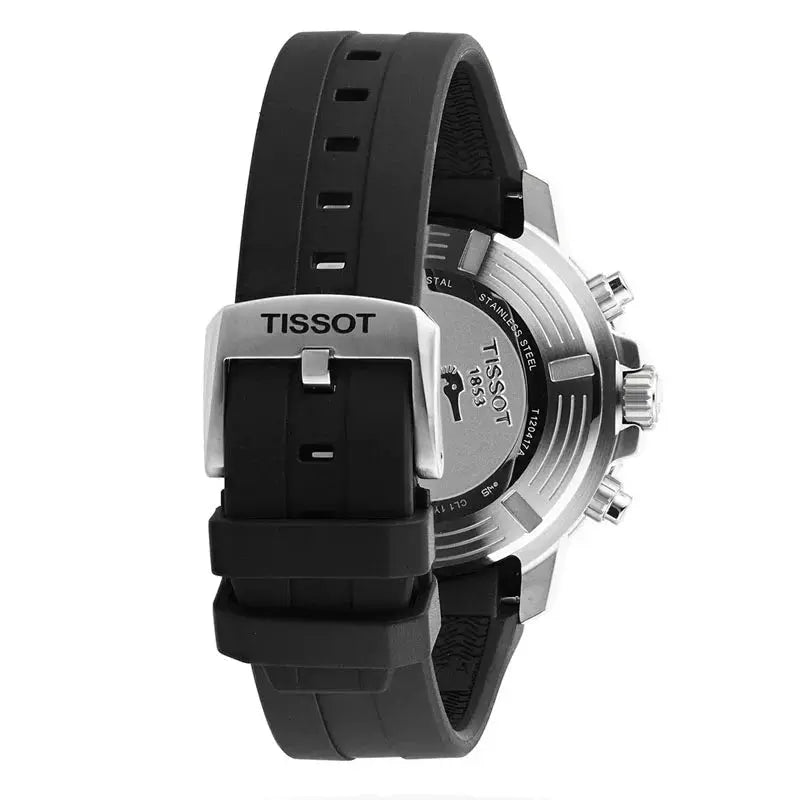 Tissot T120.417.17.051.02 Seastar 1000 Chronograph Black Dial Black Rubber Strap Watch For Men Tissot