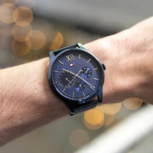 Tommy Hilfiger 1791421 Damon Quartz Blue Dial Blue Mesh Bracelet Watch for Men Tommy Hilfiger