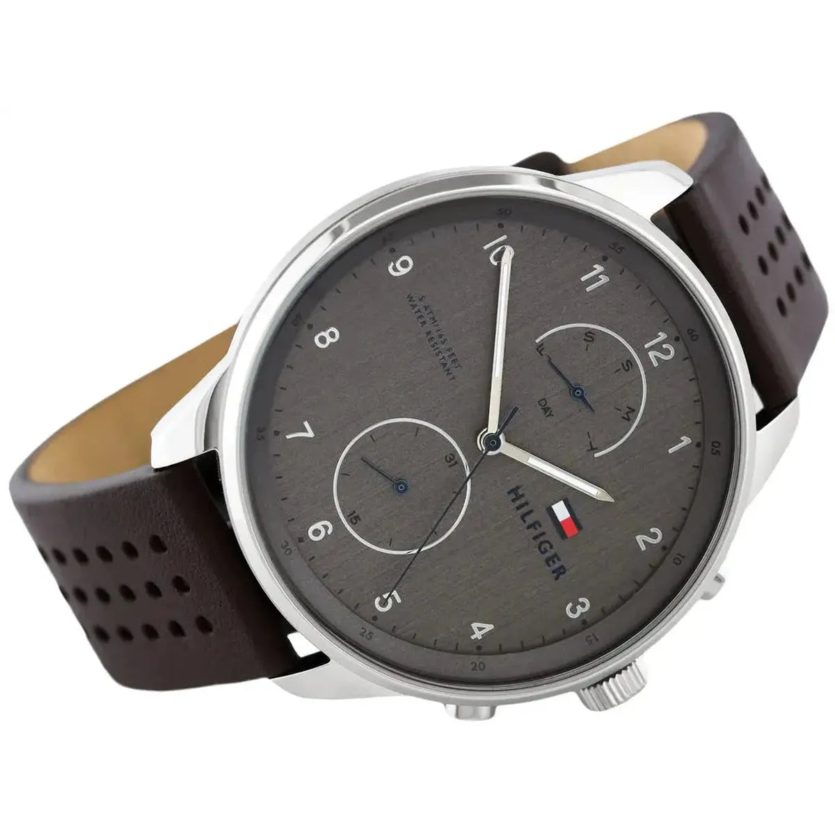Tommy Hilfiger 1791579 Chase Quartz Brown Dial Brown Leather Strap Watch for Men Tommy Hilfiger