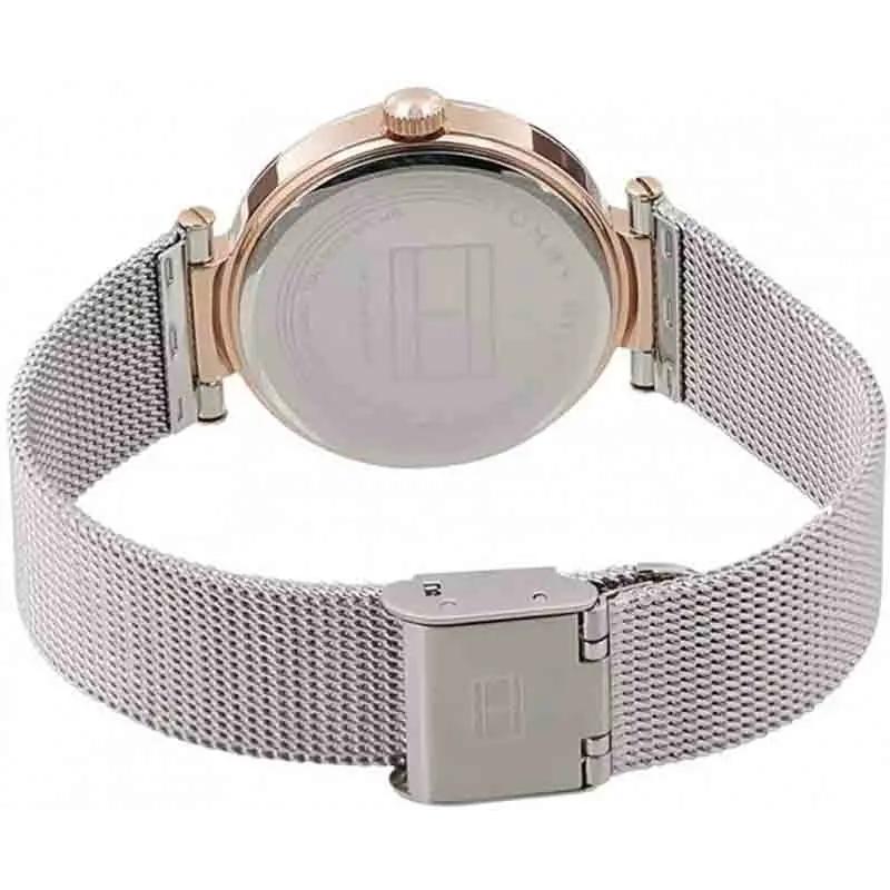 Tommy Hilfiger 1781863 Lynn Quartz Silver Dial Silver Mesh Bracelet Watch For Women Tommy Hilfiger