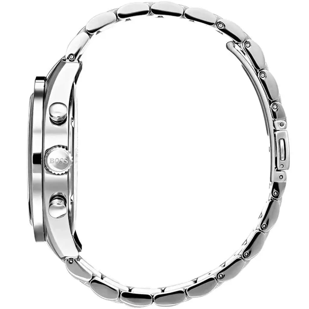 Hugo Boss 1513634 Trophy Chronograph Grey Dial Silver Steel Strap Watch for Men Hugo Boss