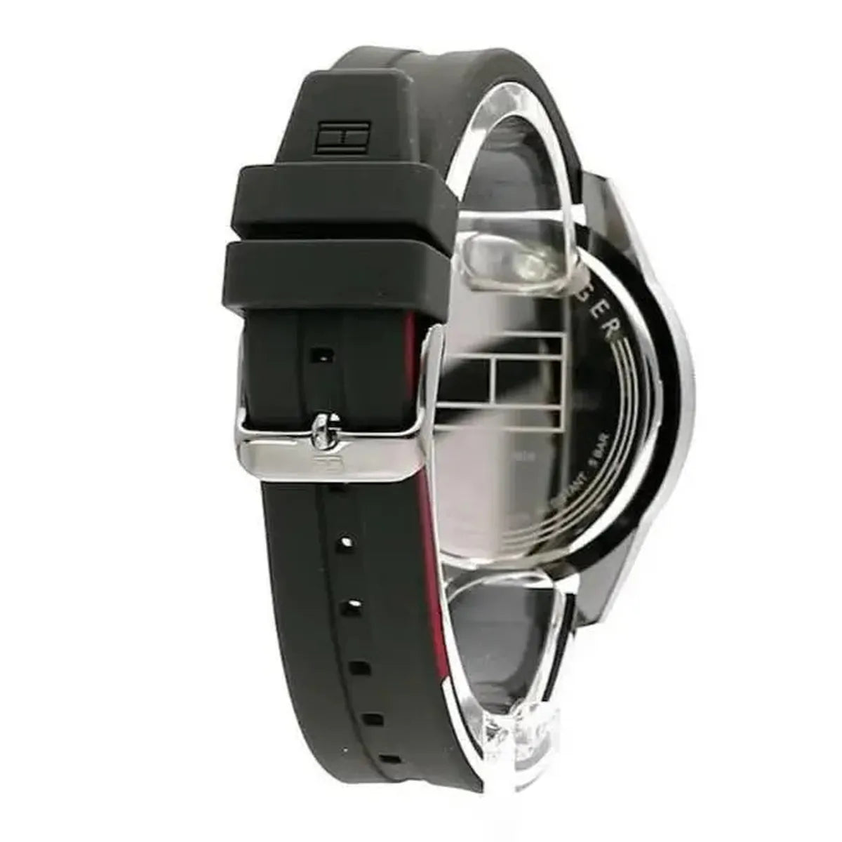 Tommy Hilfiger 1791792 Mason Black Dial Black Rubber Strap Watch for Men Tommy Hilfiger