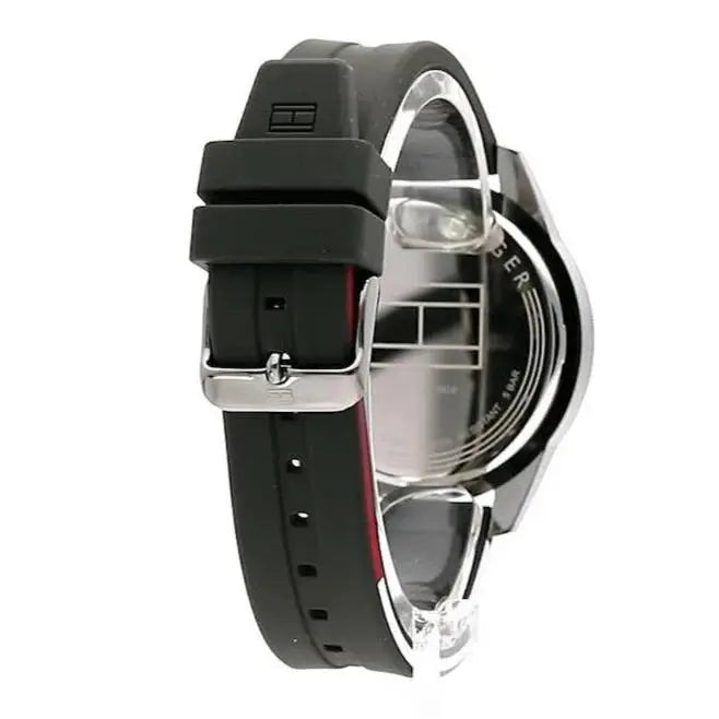 Tommy Hilfiger 1791792 Mason Black Dial Black Rubber Strap Watch for Men Tommy Hilfiger