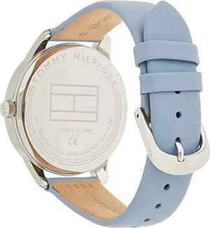 Tommy Hilfiger 1782023 Brooke Silver Dial Blue Leather Strap Watch for Women Tommy Hilfiger