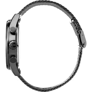 Hugo Boss 1513674 Navigator Grey Dial Grey Mesh Bracelet Watch for Men Hugo Boss