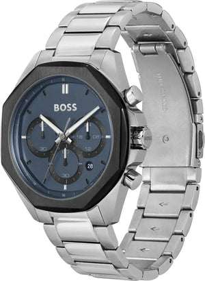 Hugo Boss 1514015 Cloud Chronograph Blue Dial Silver Steel Strap Watch For Men Hugo Boss