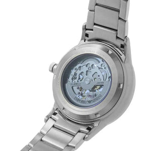 Emporio Armani AR60037 Renato Automatic Blue Dial Silver Steel Strap Watch For Men Emporio Armani