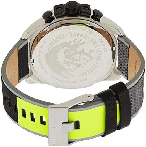 Diesel Mega DZ4523 Chief Chronograph Black Dial Grey Nylon Strap Watch For Men Diesel