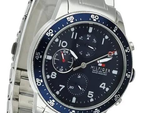 Tommy Hilfiger 1791949 Jimmy Chronograph Quartz Blue Dial Silver Steel Strap Watch For Men Tommy Hilfiger