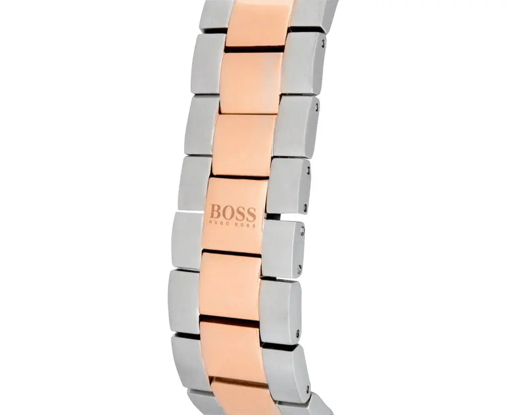 Hugo Boss 1513339 Ikon Grey Dial Two Tone Steel Strap Watch for Men Hugo Boss