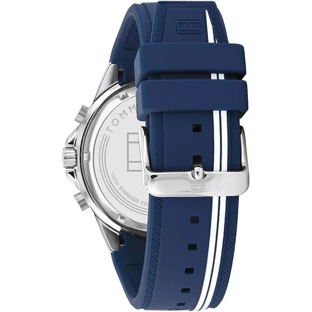 Tommy Hilfiger 1791859 Analogue Multifunction Quartz Watch for Men with Blue Silicone Bracelet Tommy Hilfiger