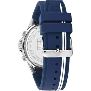 Tommy Hilfiger 1791859 Analogue Multifunction Quartz Watch for Men with Blue Silicone Bracelet Tommy Hilfiger