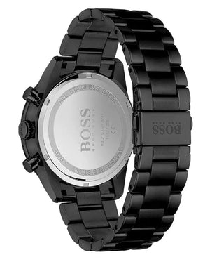 Hugo Boss 1513854 Pilot Edition Chronograph Black Dial Black Steel Strap Watch for Men Hugo Boss