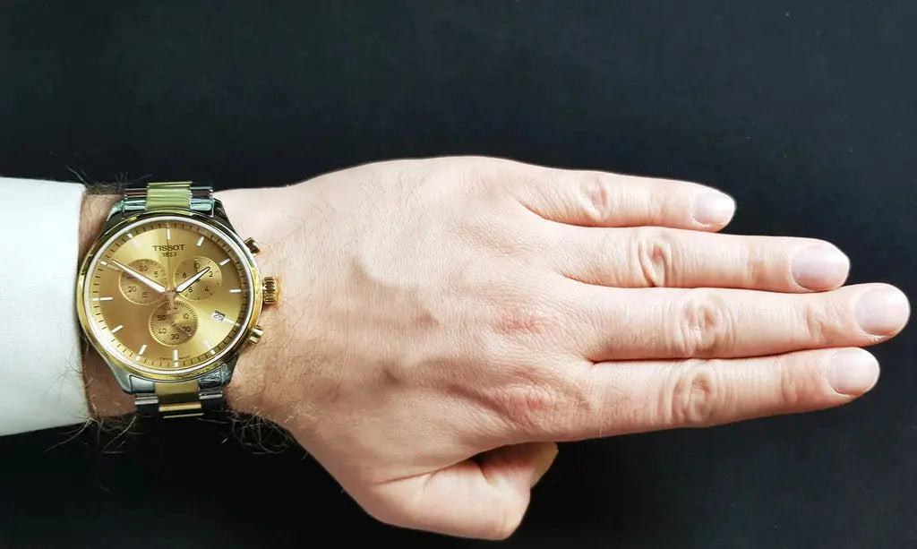 Tissot T116.617.22.021.00 T Sport Chrono XL Classic Gold Dial Two Tone Steel Strap Watch for Men Tissot