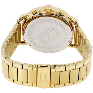 Tommy Hilfiger 1791455 Quartz White Dial Gold Steel Strap Watch for Men Tommy Hilfiger