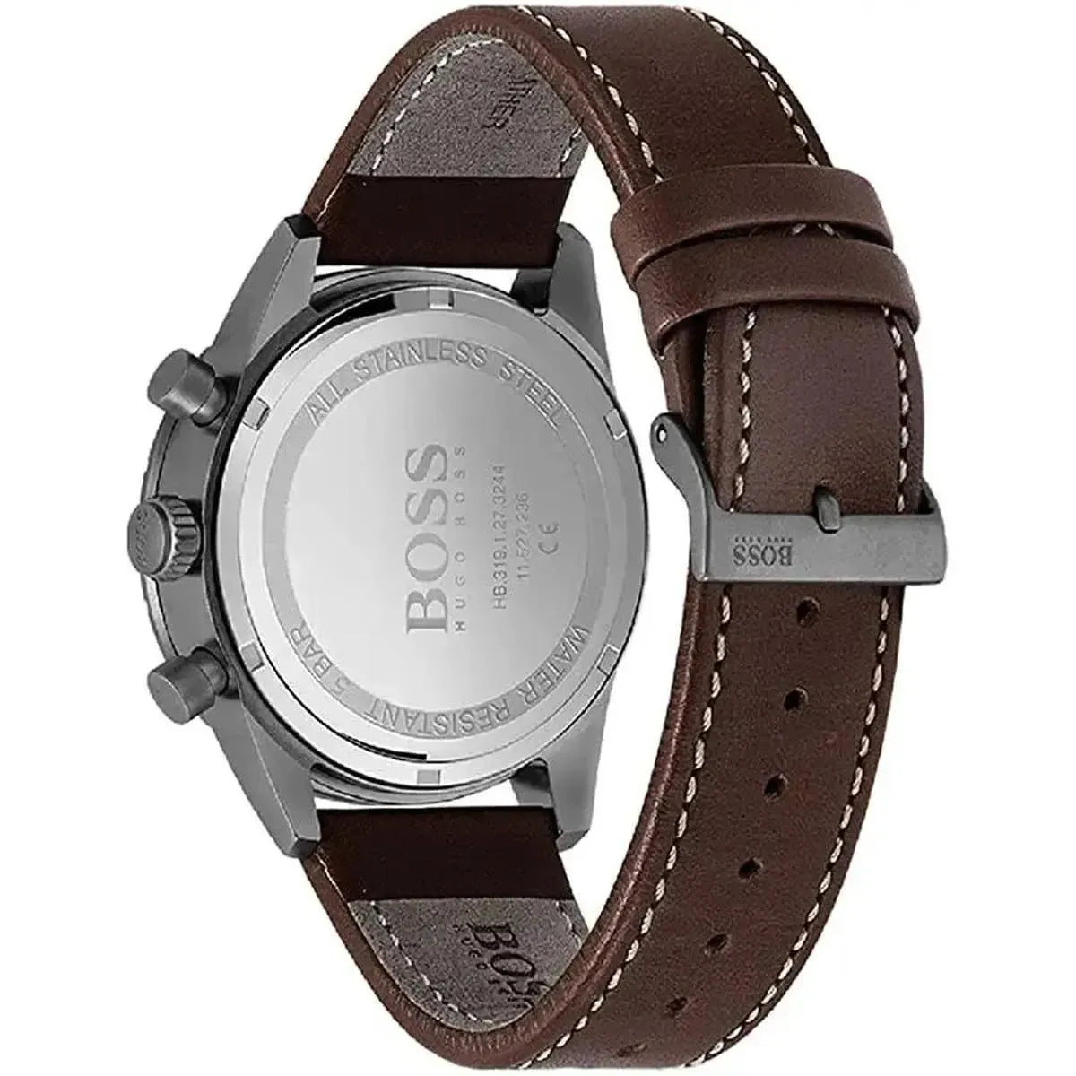 Hugo Boss 1513852 Pilot Edition Blue Dial Brown Leather Strap Watch for Men Hugo Boss